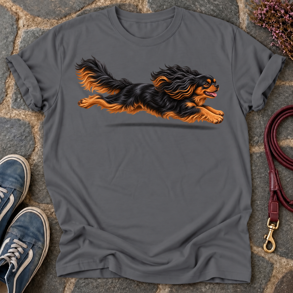 No Breaks All Smiles Black & Tan T-Shirt