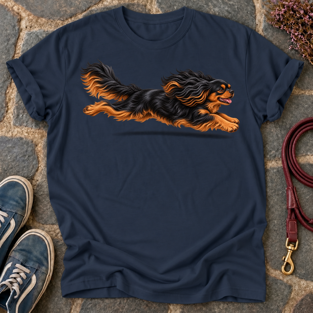 No Breaks All Smiles Black & Tan T-Shirt