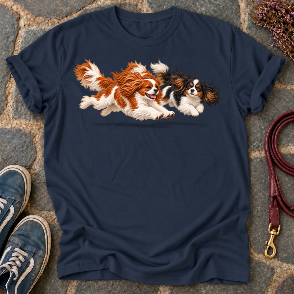 Racing Cavaliers Blenheim + Tri-Color T-Shirt